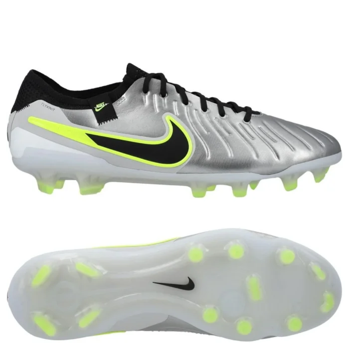 Nike Tiempo Legend 10 Elite FG Mad Voltage - Metallic Silver/Black/Volt