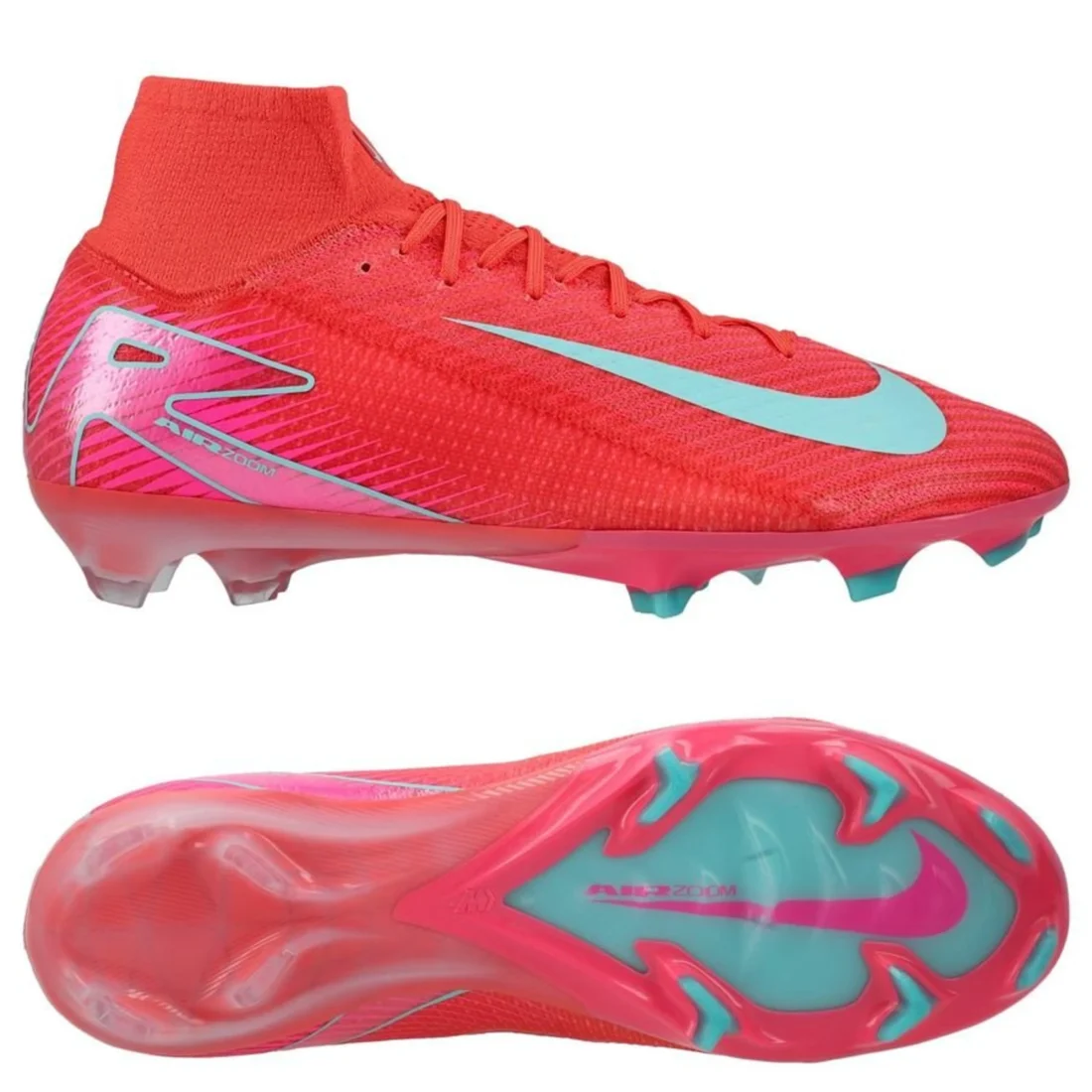 Nike Air Zoom Mercurial Superfly 10 Elite FG Mad Energy - Ember Glow/Aurora Green