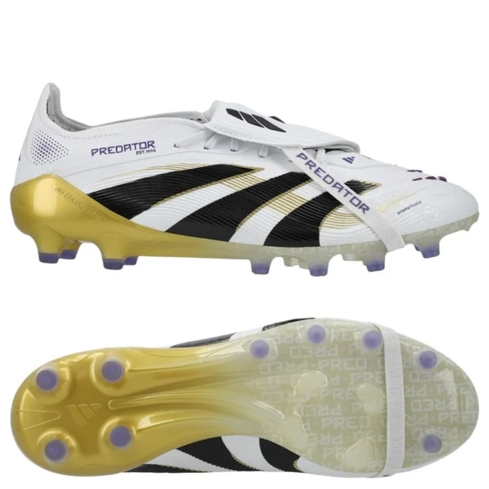 adidas Predator Elite Fold-over Tongue AG Road to Glory - Footwear White/Core Black/Gold Metallic