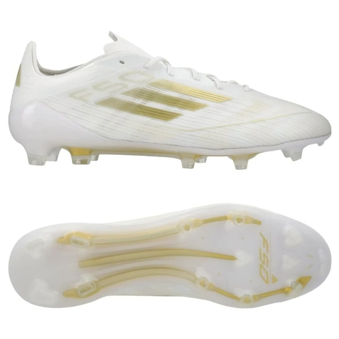 adidas F50 Elite FG Day Spark - Footwear White/Gold Metallic/Footwear White