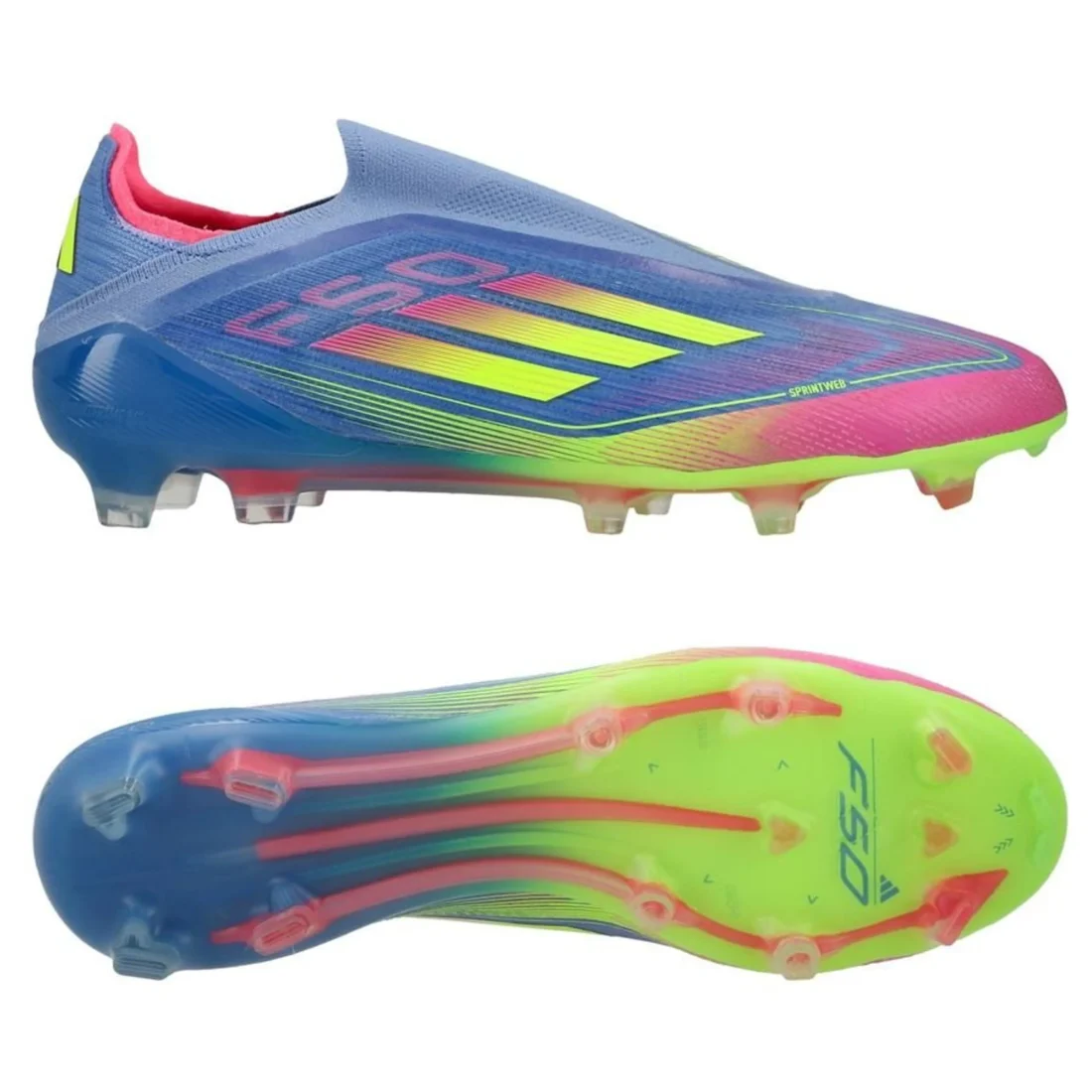 adidas F50 Elite Laceless FG Celestial Victory - Blue Fusion/Lucid Lemon/Lucid Pink